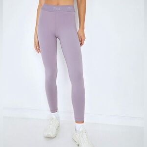 Aritzia TNA Purple Logo Mid Rise 7/8 Leggings Women’s Size Small
